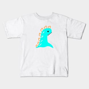 blue dinosaur design Kids T-Shirt